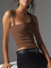 New Y2K irregular neckline top sexy backless slim vest