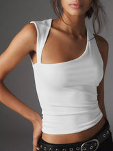 New Y2K irregular neckline top sexy backless slim vest