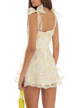 New fashion floral mesh suspender dress