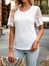 New casual lace short-sleeved T-shirt