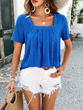 Spring and summer casual solid color short-sleeved T-shirt tops