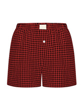 Women's casual and comfortable high-waisted loose wide-leg retro plaid shorts