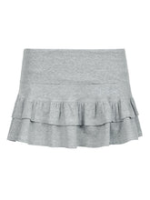 Sexy cuffed low-waist small letter embroidered ruffle skirt sweet hottie sports cake culottes