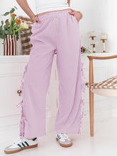 Fashion women's plaid strappy casual trousers