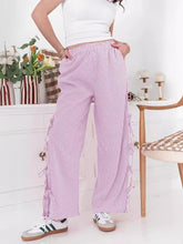 Fashion women's plaid strappy casual trousers