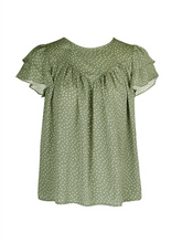 Women's Fashion Ruffled Short Sleeve Shirt