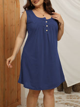 Large Size Loose Casual Buttoned Vest Sleeveless Dress