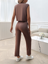 Women's round neck slim fit sweater suit