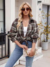 New casual fashion street loose plaid shirt