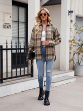 New casual fashion street loose plaid shirt