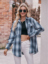 Women's Casual Fashion Oversize Loose Plaid Shirt