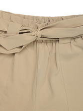 New solid color lace-up elastic waist trousers simple temperament commuter tapered trousers