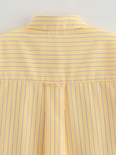 Women's long sleeve loose striped shirt