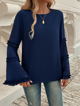 Women's loose flared long-sleeved top