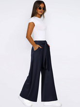 Solid color drapey wide-leg pants, casual and versatile, soft and comfortable yoga pants