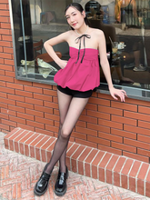 Fashionable sexy pleated versatile tube top