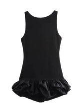 Fashion sleeveless short ruffle dress