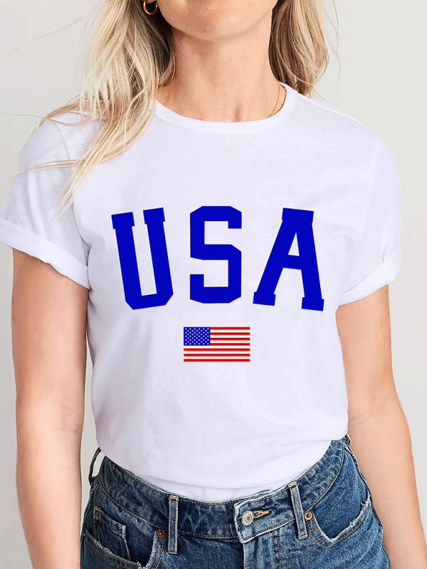 Women's USA Graphic Slim Fit T-shirt