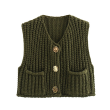 New women's thick needle knitted vest