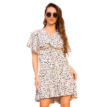 Leopard Print V-Neck Summer Dress